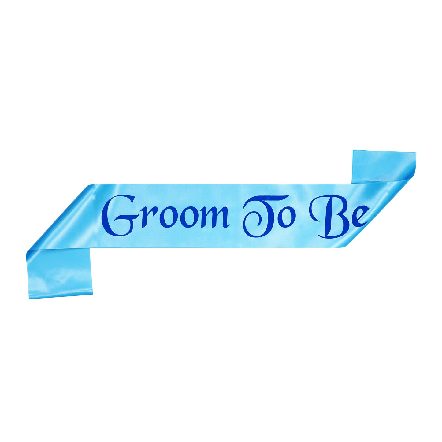 Decofy 2 Pc Bride & Groom Decoration Set | Bride to Be Black Sash | Groom To Be Blue Sash With Safety Pins