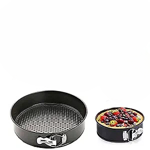 TrendyTrolley Cake Baking Combo - Bread Loaf | Pizza Pan & Round Cake Tin Non Sitck | Microwave Oven OTG Safe Cake Utensils/Mould/Tins (3 pc)