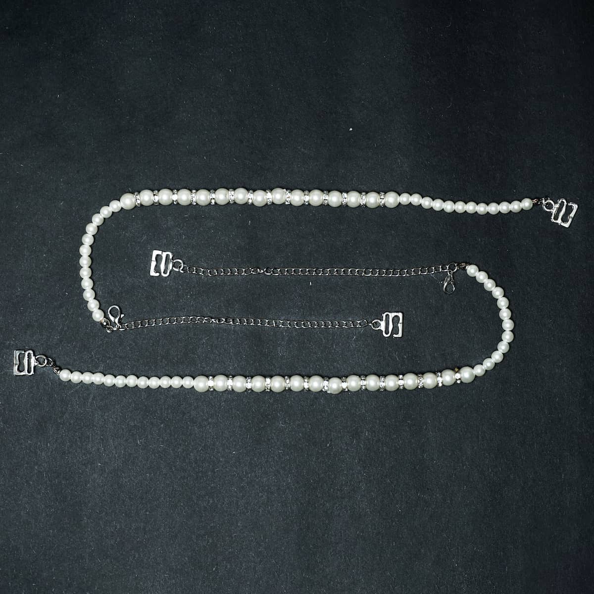 TrendyTrolley Crystal Diamond Pearl Bra Straps for Women 1 Pair | Adjustable, Stylish & Detachable Decorative Straps for Dresses, Blouses, Tops | Premium Fashion Straps for Wedding, Party Outfits