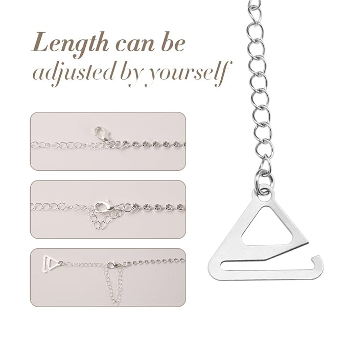 TrendyTrolley Silver Diamond Bra Straps for Women | Adjustable, Stylish & Detachable Rhinestone Straps for Dresses, Blouses | Premium Decorative Fashion Straps