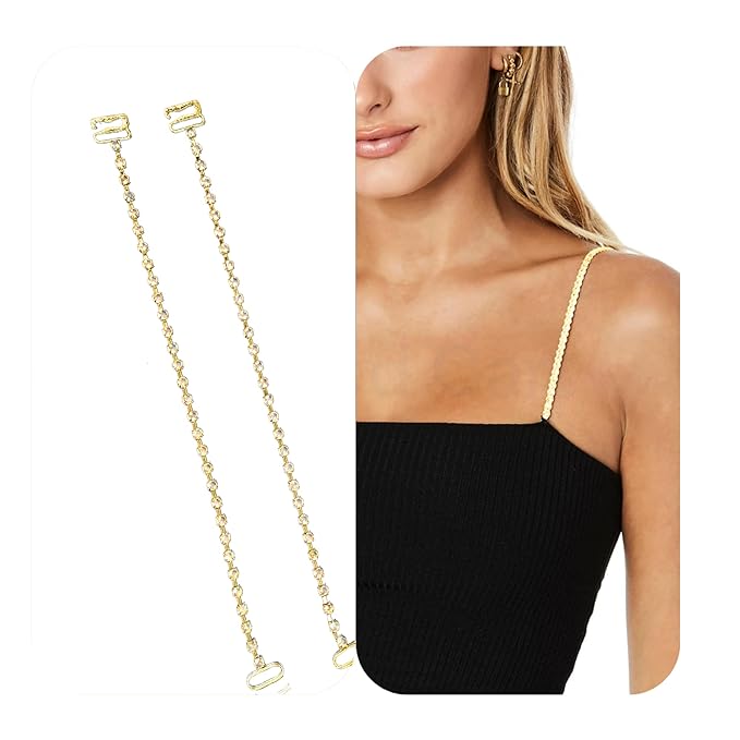 TrendyTrolley Elegant Adjustable Bra Straps for Women | Stylish & Comfortable | Perfect For Dresses & Tops | Non-Slip Bling Shoulder Straps for Wedding, Party Outfit