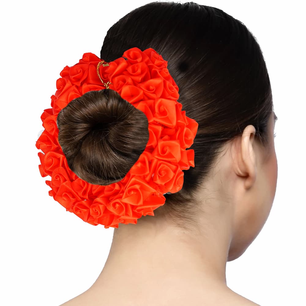 TrendyTrolley Artificial Gajra Red | Suitable For Wedding Haldi Bride to Be Mehendi - Artificial Natural Looking Mogra Gajra (1 Pc Red)