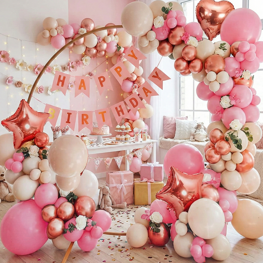Decofy 33 Pcs Multicolor Birthday Decoration Combo Kit | Colorful Balloon & Banner , Foils - Complete Party Decoration Set