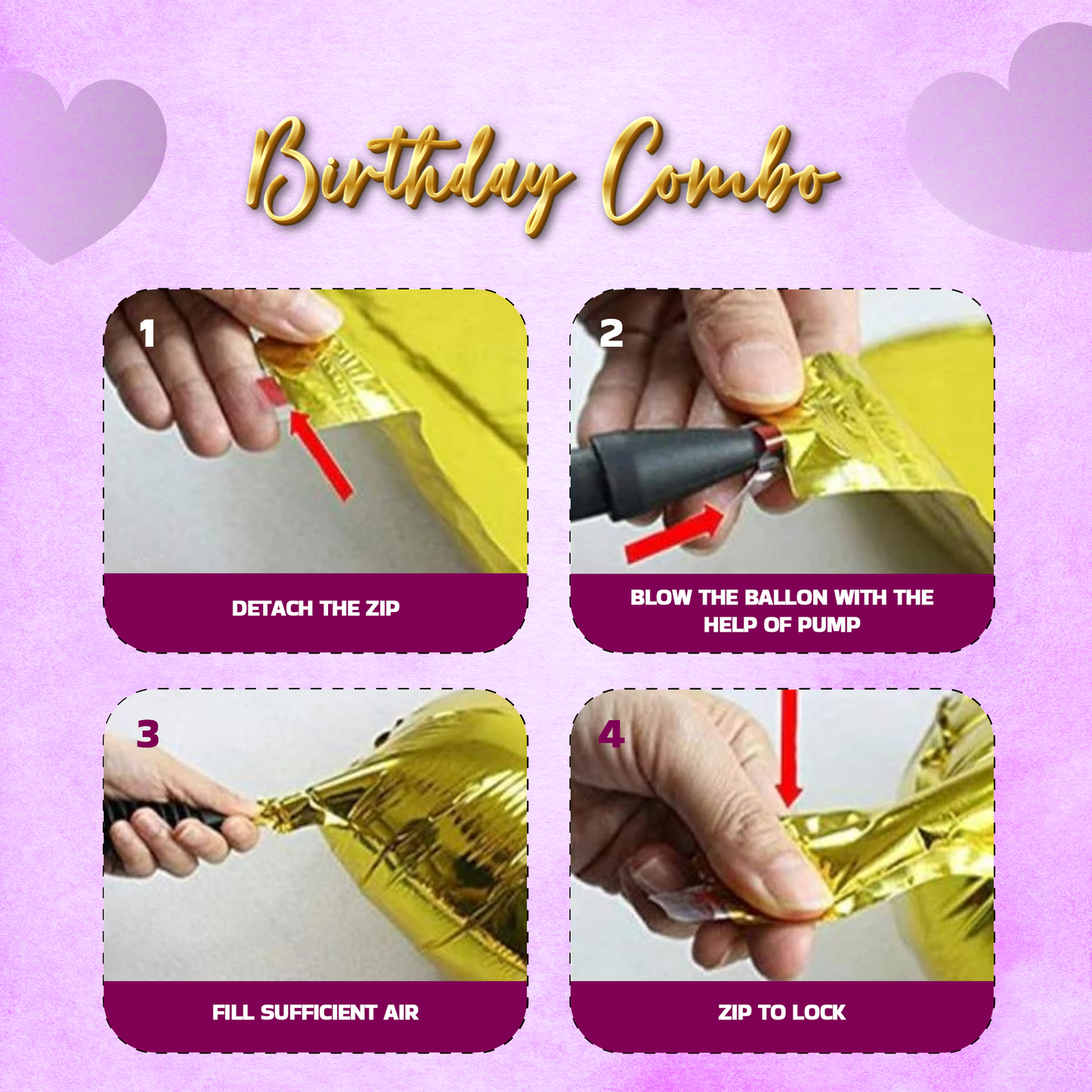 Decofy 25 Pcs Combo Purple Theme Birthday Decoration Kit | Complete Birthday Decor Items with Banner & Party Accessories-Suitable For All Age Group