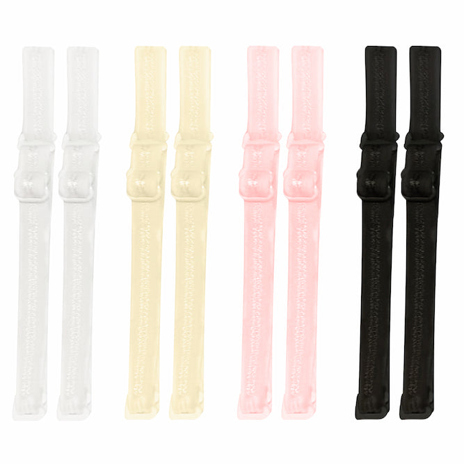 TrendyTrolley 4 Pc Elastic Bra Straps White | Black | Skin & Baby Pink Color-12 MM -Replacement Elastic Adjustable Shoulder Strap| Elastic Bra Strap (4 Pairs)