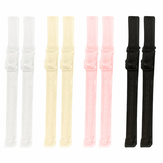 TrendyTrolley 4 Pc Elastic Bra Straps White | Black | Skin & Baby Pink Color-12 MM -Replacement Elastic Adjustable Shoulder Strap| Elastic Bra Strap (4 Pairs)