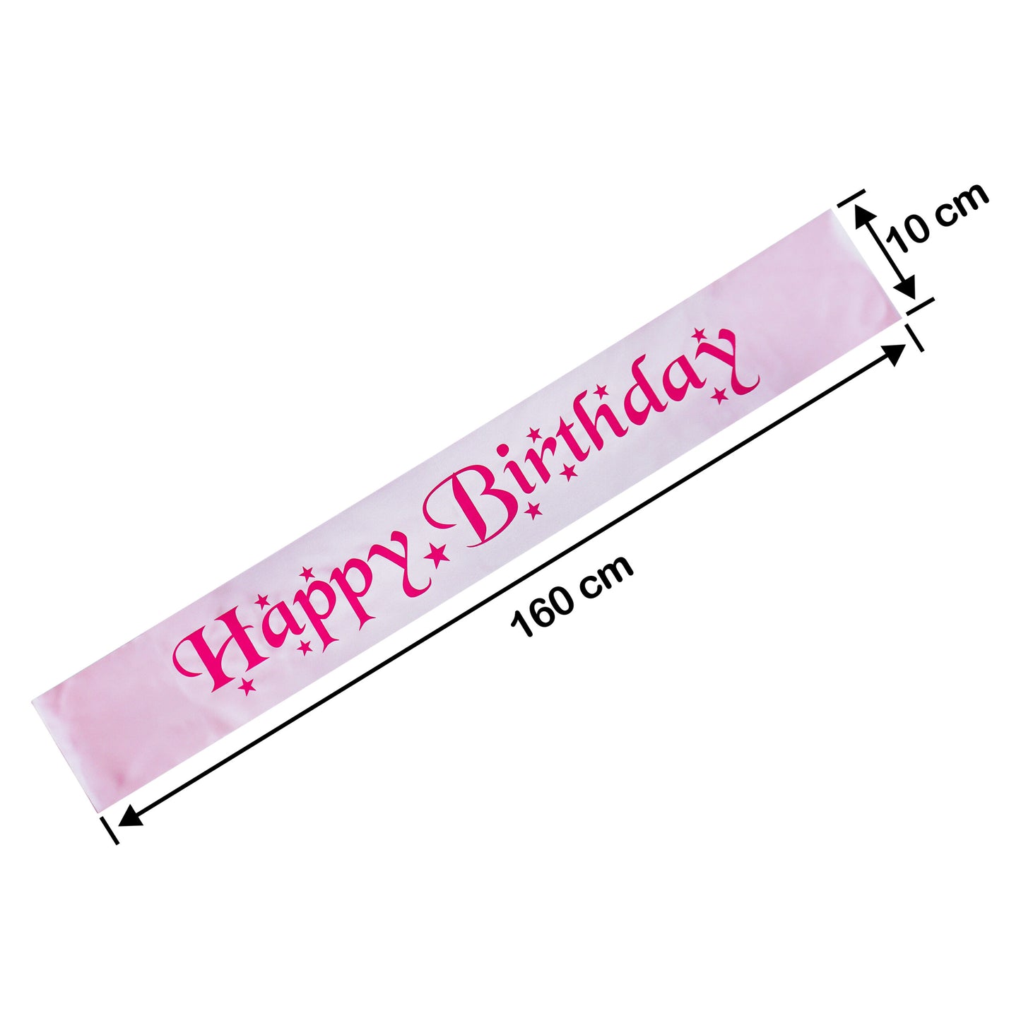 Decofy Happy Birthday Sash And Crown - Set of 2 Birthday Girl Sash And Tiara | Silver Crown For Birthday Girl | Pink Happy Birthday Sash for Girls | Birthday Decoration Items for Girls, Women