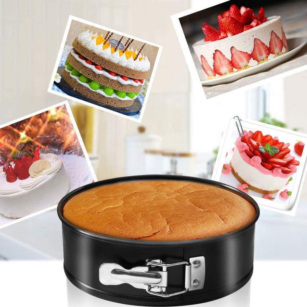 TrendyTrolley 6 pc Cake Baking Combo Set -3 Pc Round Cake Set 7 8 8.5 inch Cake Moulds | Bread Loaf | Muffin Cupcake Tray & Pizza Pan 23 Cm Cake Mould for Oven