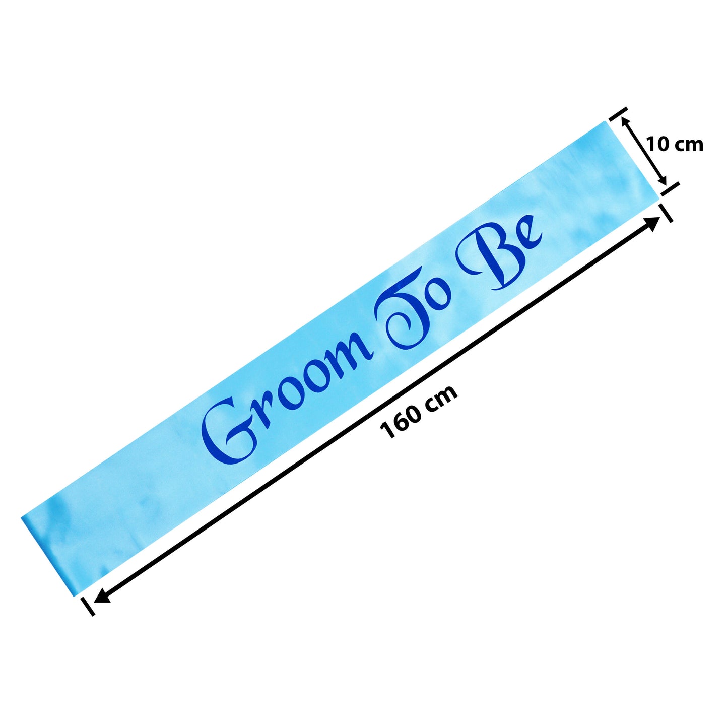 Decofy 2 Pc Bride & Groom Decoration Set | Bride to Be Black Sash | Groom To Be Blue Sash With Safety Pins