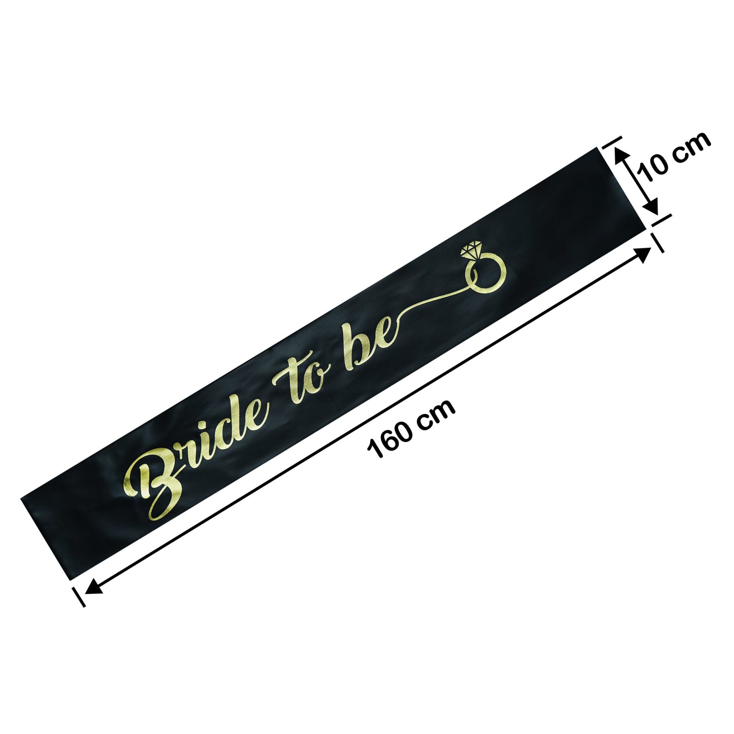 Decofy 2 Pc Bride & Groom Decoration Set | Bride to Be Black Sash | Groom To Be Blue Sash With Safety Pins