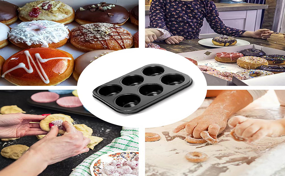 TrendyTrolley® Muffin Tray & Square Cake Tin Combo | Non-Stick Baking Set for Oven | Ideal for Cupcakes, Brownies & More (2 Pc)