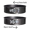 TrendyTrolley Cake 3 Pieces Spring Form Cake Mould Pan Set | Removable Cake Mould | with 7-8-9-10inch Round Golden Cake Base Board (2pcs Each) - Black Cake Moulds (7-8-9 Inch)