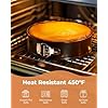 TrendyTrolley Cake 3 Pieces Spring Form Cake Mould Pan Set | Removable Cake Mould | with 7-8-9-10inch Round Golden Cake Base Board (2pcs Each) - Black Cake Moulds (7-8-9 Inch)