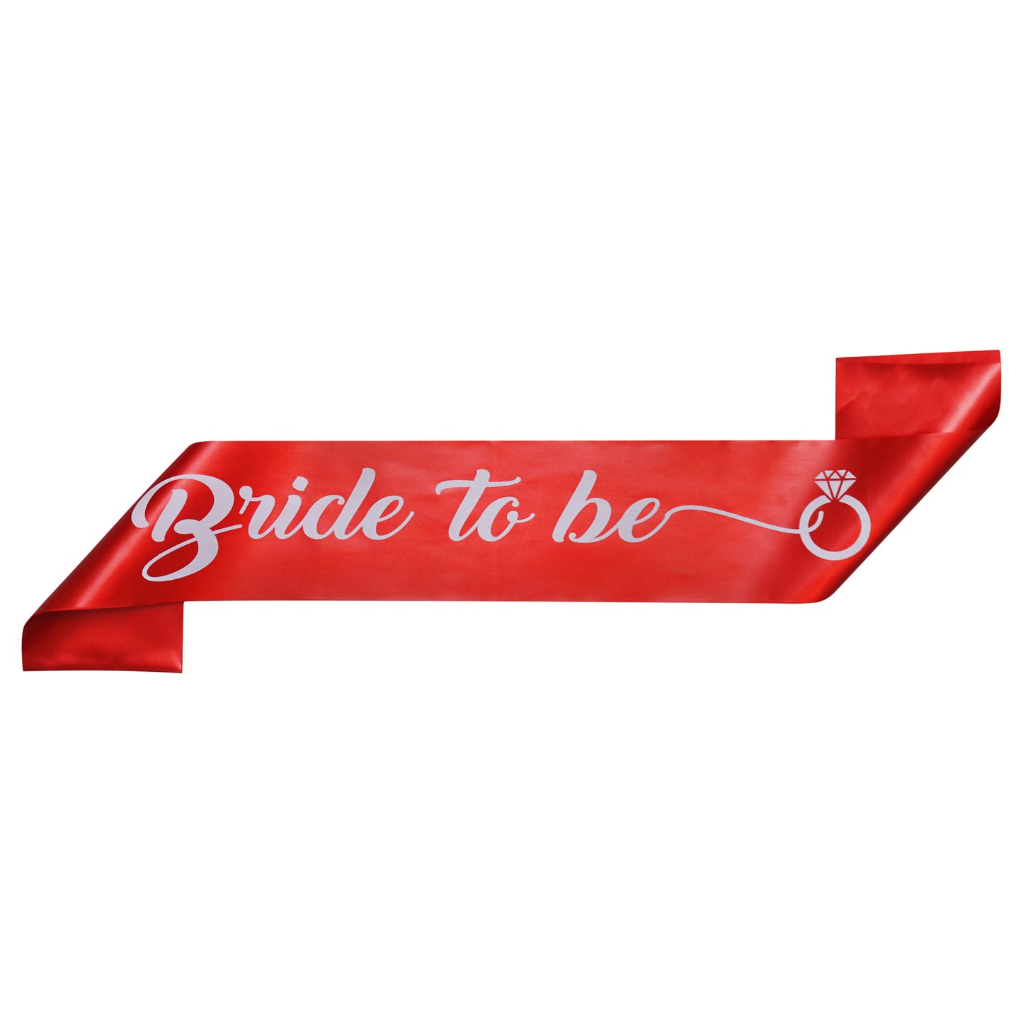 Decofy 2 Pc Bride & Groom Decoration Set | Bride to Be Red Sash | Groom To Be Black Sash With Safety Pins