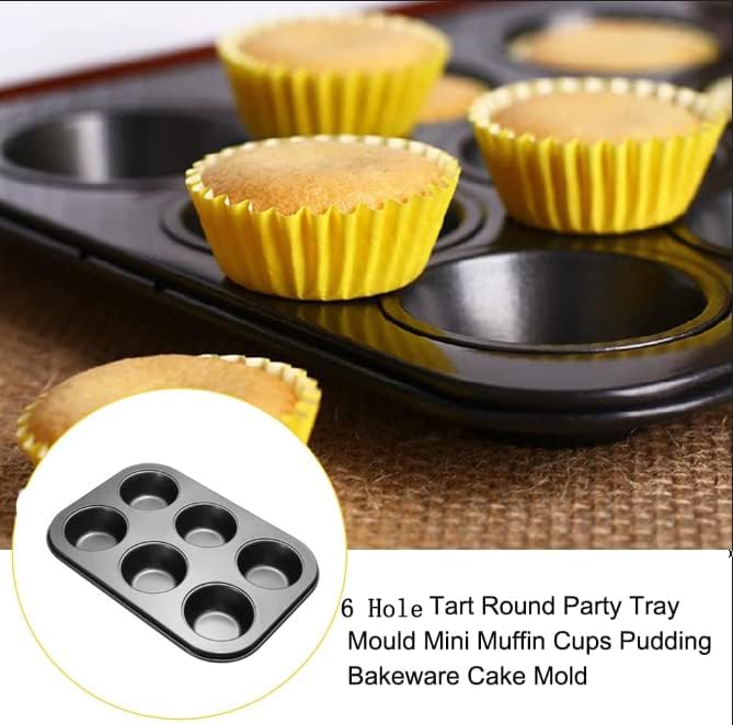 TrendyTrolley 6 pc Cake Baking Combo Set -3 Pc Round Cake Set 7 8 8.5 inch Cake Moulds | Bread Loaf | Muffin Cupcake Tray & Pizza Pan 23 Cm Cake Mould for Oven