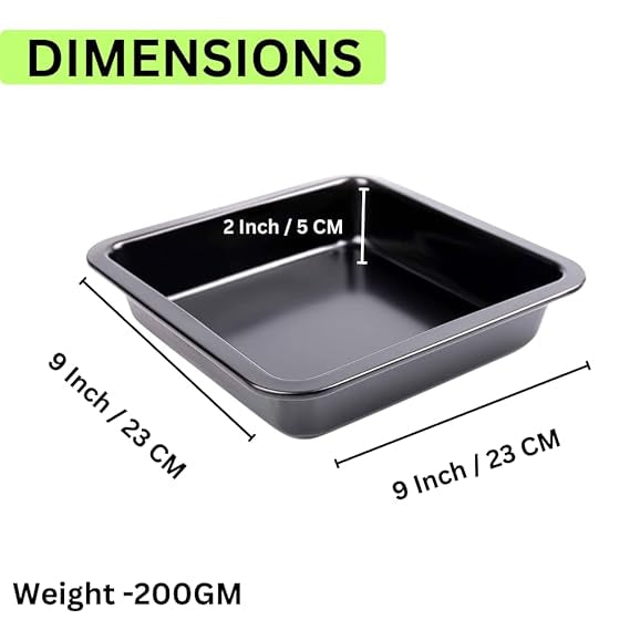 TrendyTrolley Sqaure Cake Tin | Cake Baking Set - 1 Pc
