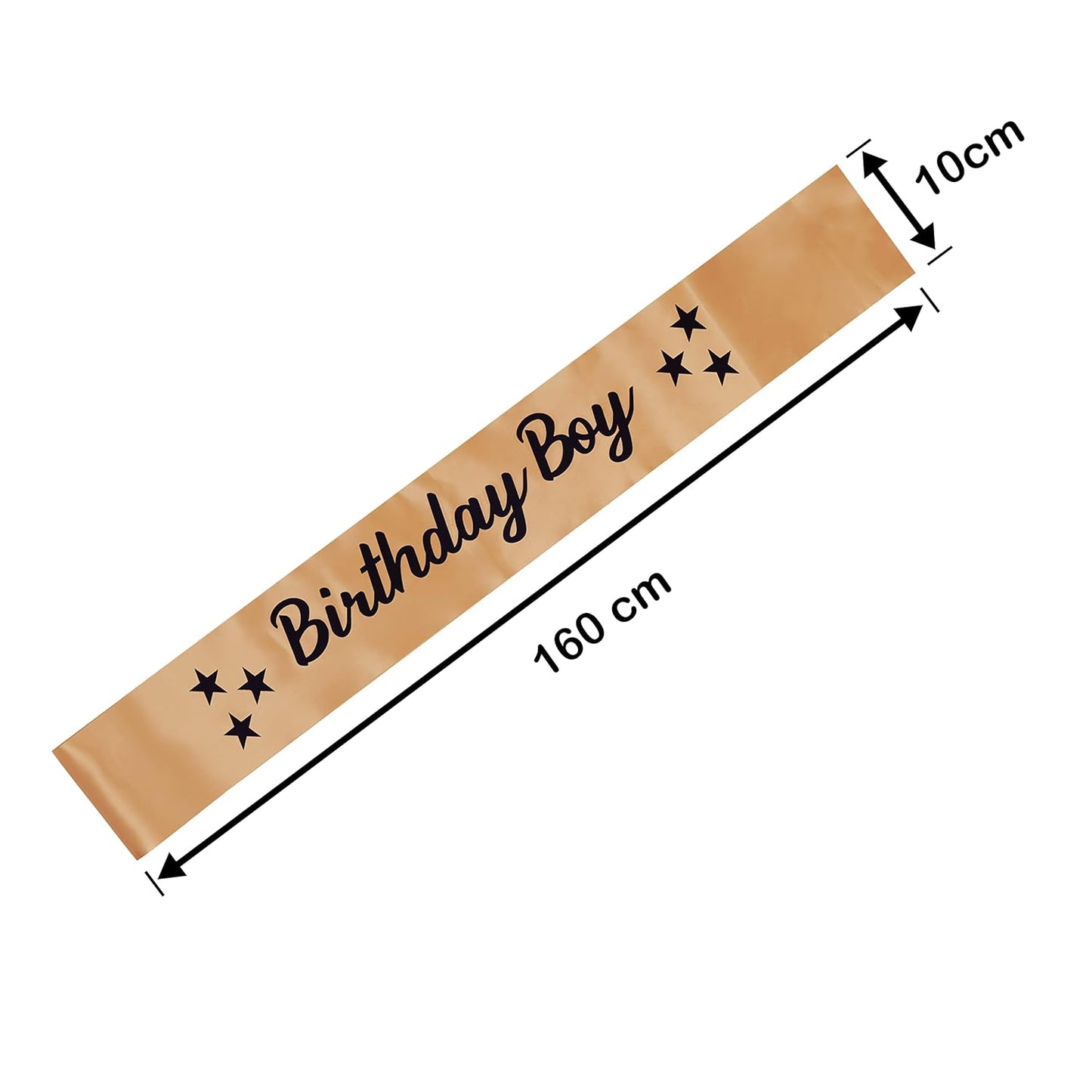 Decofy Birthday Boy Golden Sash & King Crown With Ballooon Pump,Crown For Boys,Mens -Balloon Pump - Any Random Color