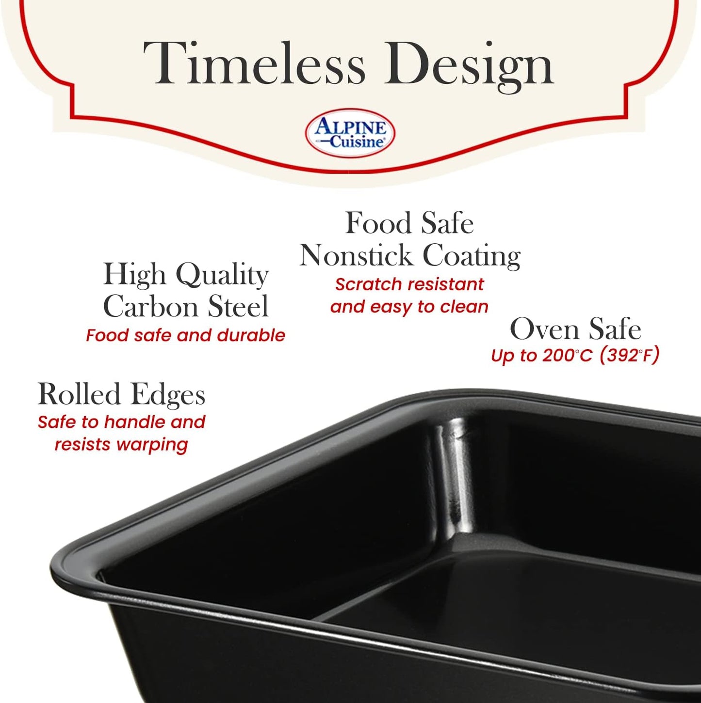 TrendyTrolley 3 Pc Cake Baking Combo |Carbon Steel Non Stick Material Suitable for Microwave |Oven OTG-Cake Tin |Muffin Tray | Bread Mould