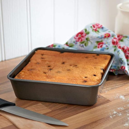 TrendyTrolley Sqaure Cake Mould | Sqaure Cake Pan| Carbon Steel Non Stick Baking Set (2 Pc) Baking Set | Bakeware Set