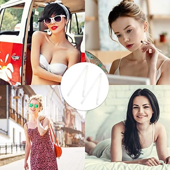TrendyTrolley 15 MM Silicone Transparent Bra Straps For Women | Invisible Clear Bra Straps Strong Grip For Girls & Womens (4 Pairs)