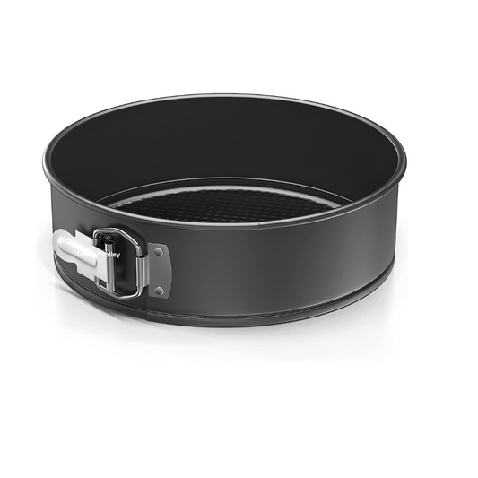 TrendyTrolley Round Cake Tin Springform Teflon Carbon Steel Non-Stick Cake Baking Mould for Microwave Oven OTG Dishwasher Safe Freezer Safe - 7 Inch (18 Cm)
