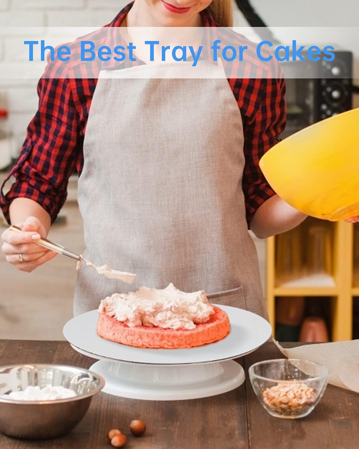 TrendyTrolley 20 Pcs Round Cake Base Board Set | 7 8 9 10 inch- 5 Pcs Each MDF Cardboard Disposable Cake Pizza Circle Scalloped Mate Silver Tart Decorating Base Stand