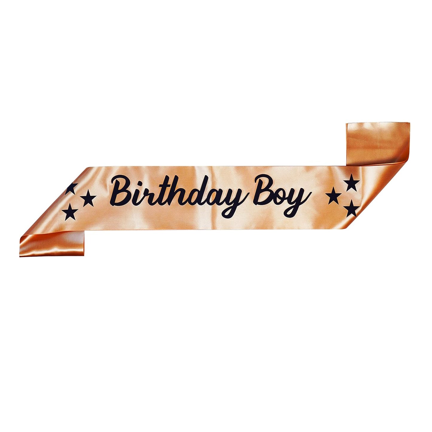 Decofy Birthday Boy Golden Sash & King Crown With Ballooon Pump,Crown For Boys,Mens -Balloon Pump - Any Random Color