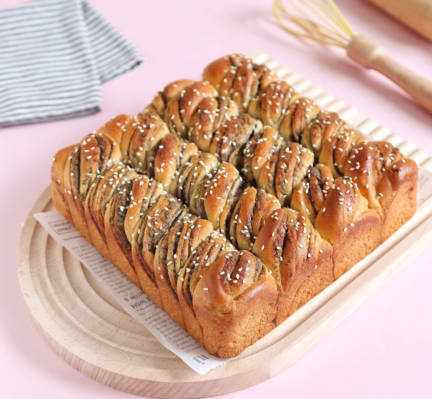 TrendyTrolley® Bread Loaf Pan & Square Cake Tin Combo | Non-Stick Bakeware Set for Breads, Brownies & Tea Cakes (2 Pc)