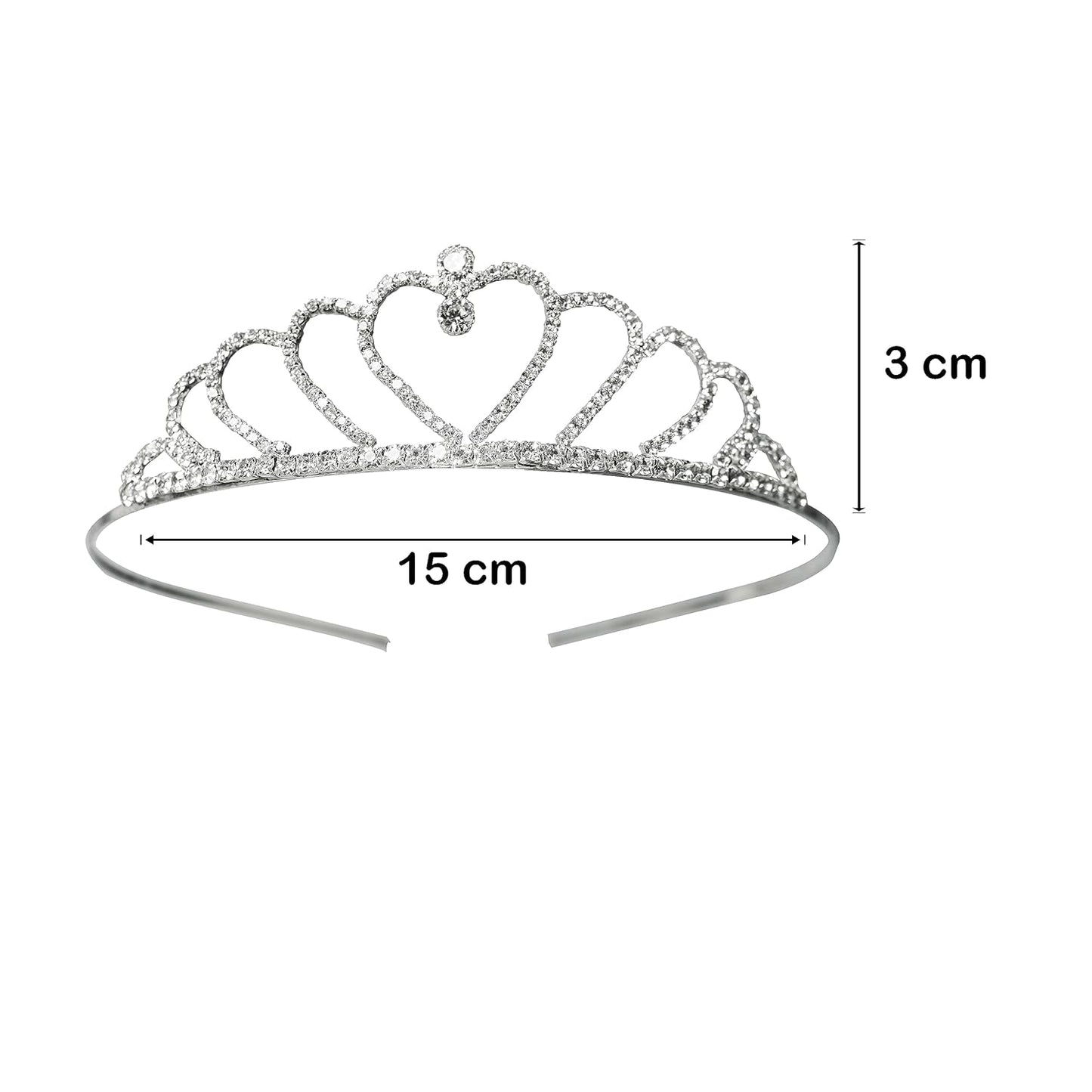 Decofy Birthday Girl Sash And Crown For Girls & Women - Set of 3 (With Pin) Sash And Tiara | Heart Crown For Birthday Girl | Pink Birthday Sash For Girls | Birthday Crown For Girls