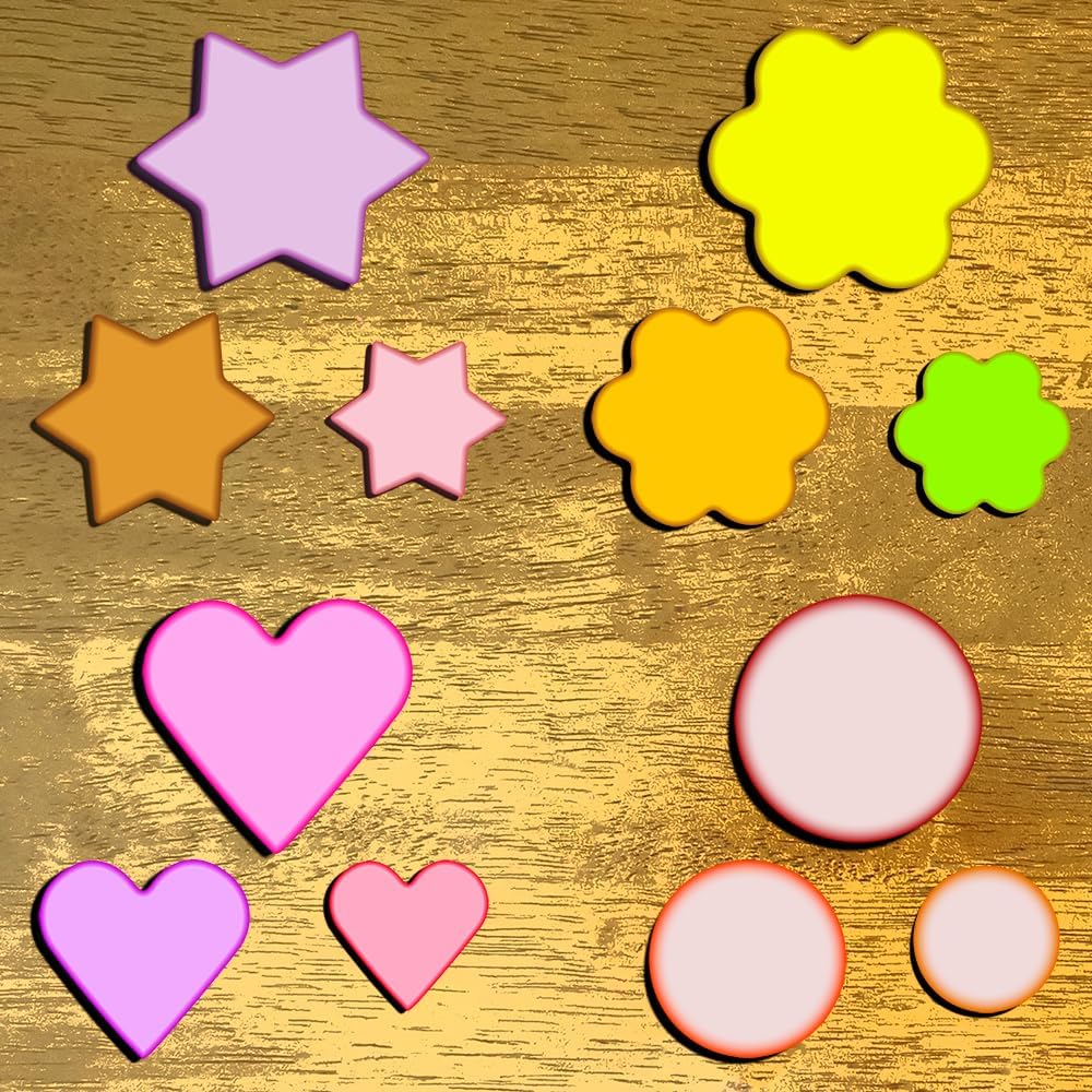 rendyTrolley Cookie Cutters Set- Heart, Star, Round, Flower - 12Pcs Cookie Cutters 3 Sizes | Cookie Cutter Set