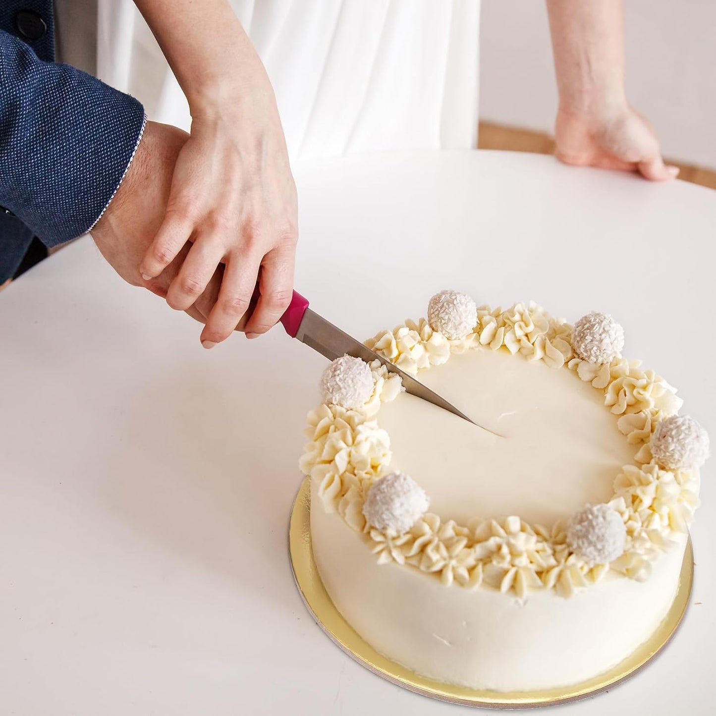 TrendyTrolley Round Cake Base Board |MDF Cardboard Disposable Cake Pizza Circle Scalloped Mate Gold Tart Decorating Base Stand|9 inch - 6 Pc - Round