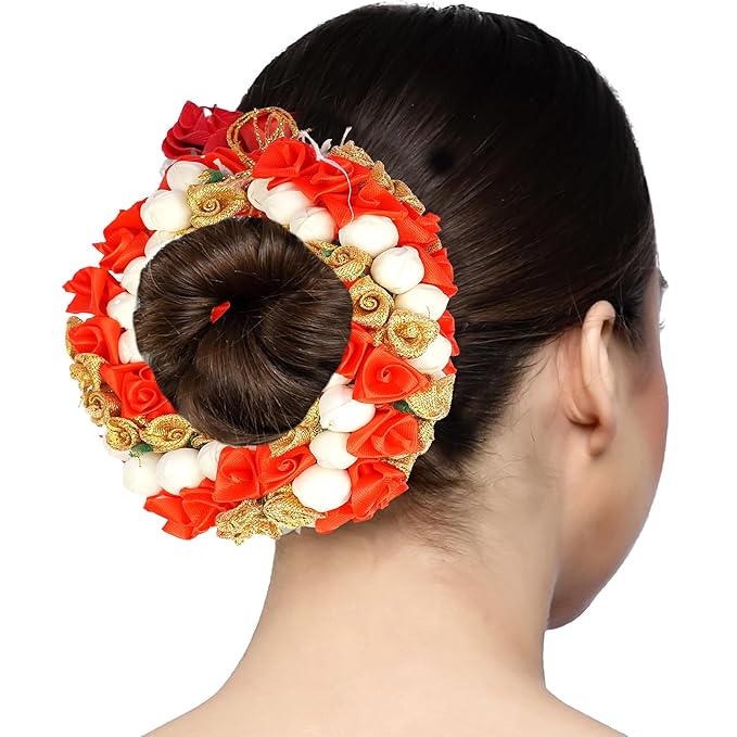 TrendyTrolley Artificial 10 Pc Yellow,Red & White Mogara & More | Suitable For Wedding Haldi Bride to Be Mehendi Bharatnatyam Kathhak Dance (10 Pc)