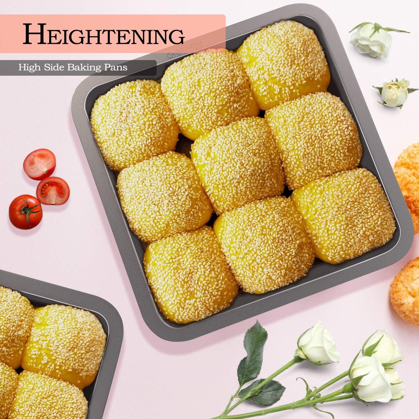 TrendyTrolley® Non-Stick Round & Square Cake Tin Combo Set | Baking Moulds for Oven | Ideal for Layered & Celebration Cakes (2 Pc)