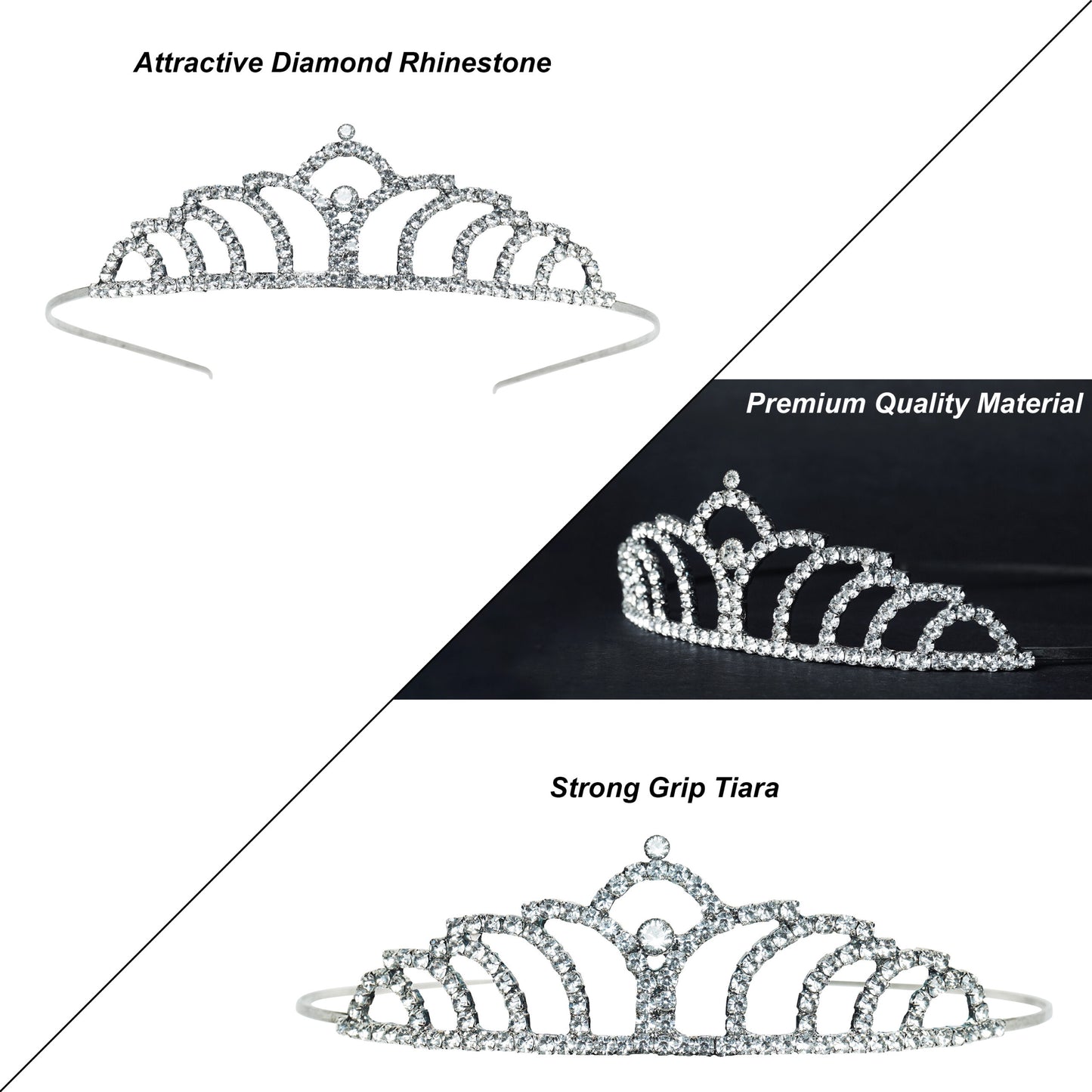 Decofy Happy Birthday Sash And Crown - Set of 2 Birthday Girl Sash And Tiara | Silver Crown For Birthday Girl | Pink Happy Birthday Sash for Girls | Birthday Decoration Items for Girls, Women