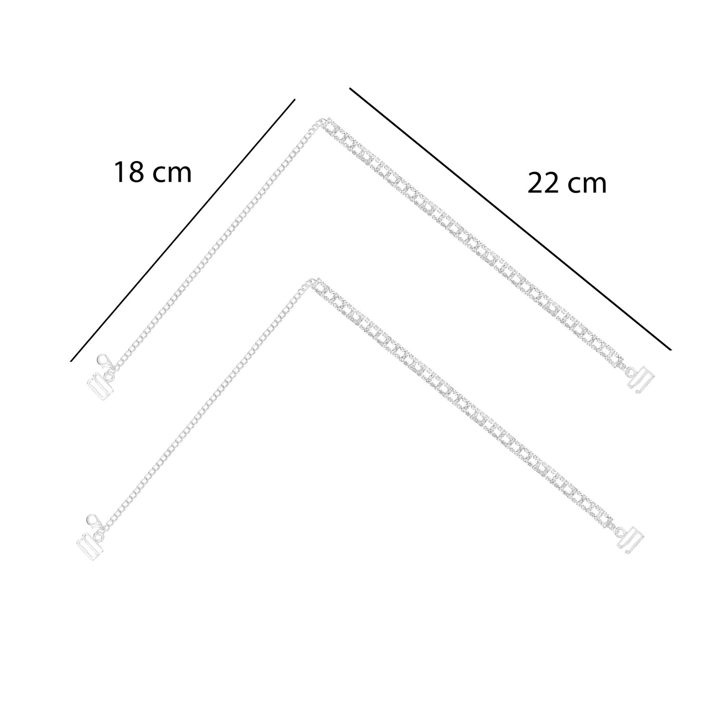 TrendyTrolley Elegant Adjustable Bra Straps for Women | Stylish & Comfortable | Perfect For Dresses & Tops | Non-Slip Bling Shoulder Straps for Wedding, Party Outfit