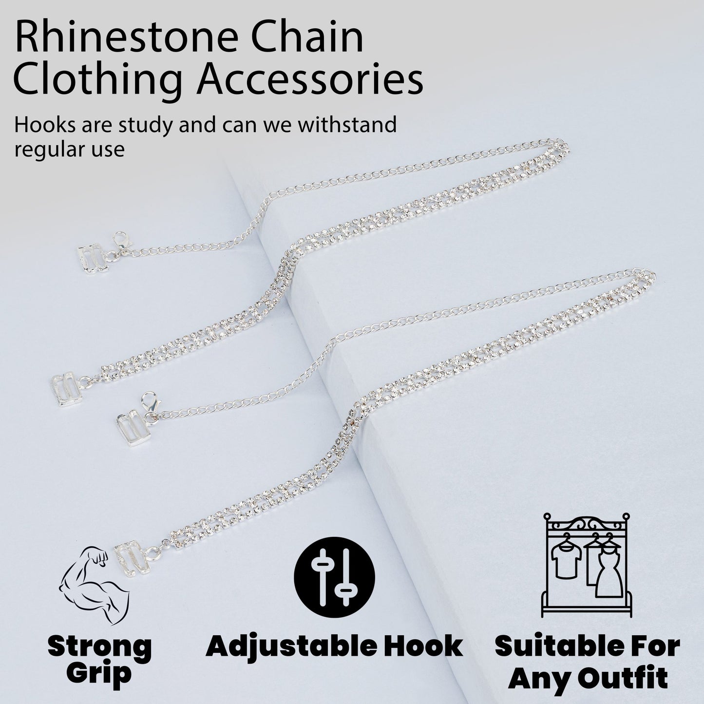 TrendyTrolley Elegant Adjustable Bra Straps for Women | Stylish & Comfortable | Perfect For Dresses & Tops | Non-Slip Bling Shoulder Straps for Wedding, Party Outfit