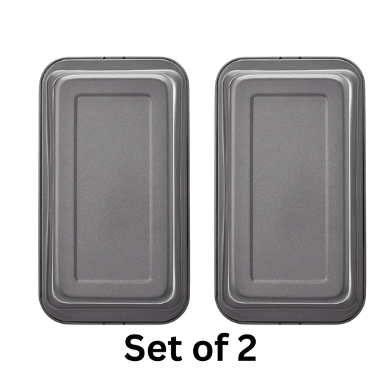 TrendyTrolley 2 Pc - Bread Loaf | Bread Mould Non Stick Carbon Steel Design & Quality to Bake Delicious Soft Bread Loaf | Bread Tins