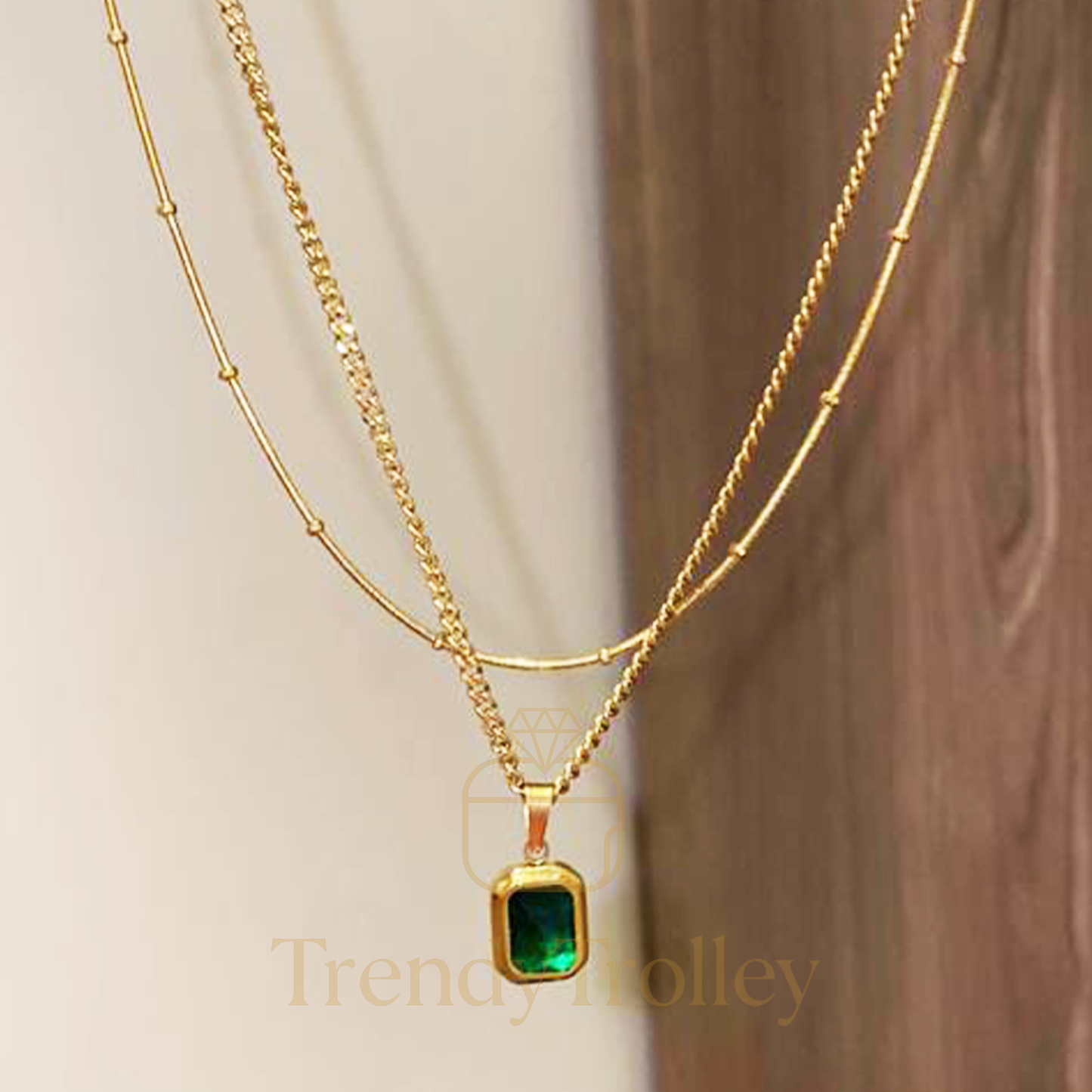 TrendyTrolley GoldMaster Chain - 18k Gold| Enamel Pendant | Tarnish-Free, and Waterproof