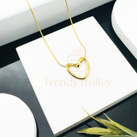 TrendyTrolley Love Link Chain - 18k Gold | Heart Design | Waterproof and Timeless
