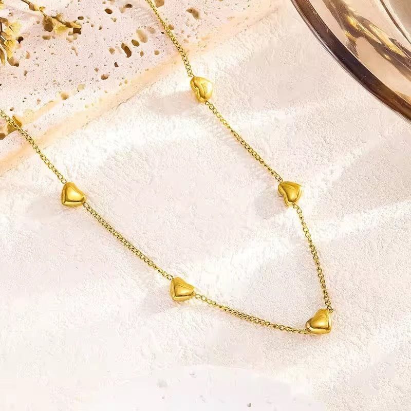 TrendyTrolley Heart of Gold Necklace - 18k Gold |Anti-Tarnish and Luxurious