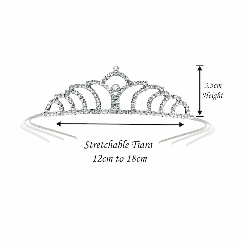 Decofy Lotus Bloom Tiara – Rhinestone Crown for All Age Groups