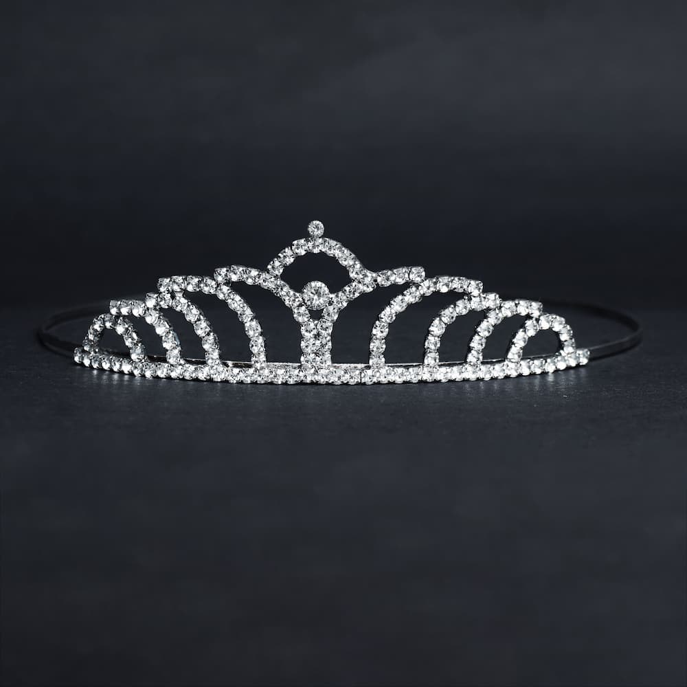 Decofy Lotus Bloom Tiara – Rhinestone Crown for All Age Groups