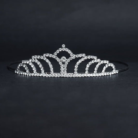 Decofy Lotus Bloom Tiara – Rhinestone Crown for All Age Groups