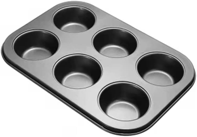 TrendyTrolley 2 Pc Cake Baking Combo Set- Round Cake Tin | Muffin Tray- Non Stick Carbon Steel Safe for Microwave & OTG Oven