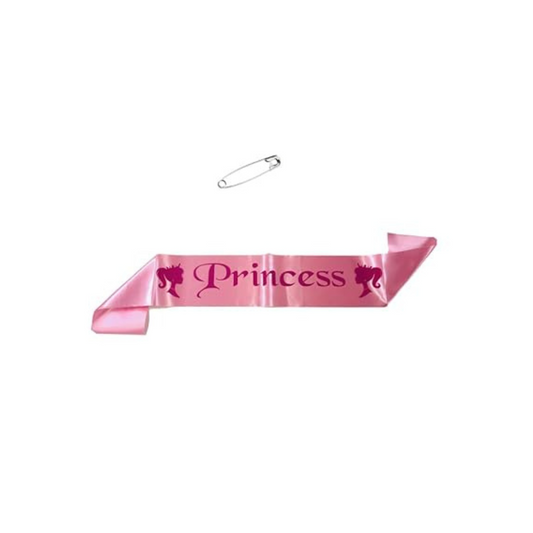 Decofy Princess Sash For Girls | Adjustable Satin Sash For Girls & Women's -Pink(1 Pc)