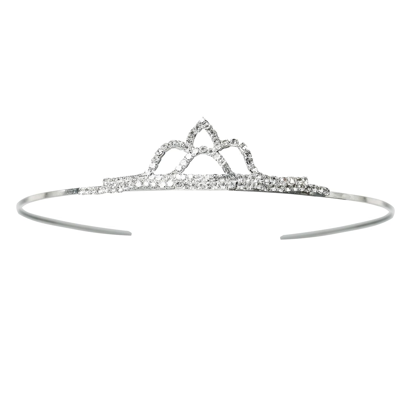 DECOFY Birthday Sash & Crown Set | Princess Queen Tiara Crowns Taj HairBand For Kids Girls & Womens (3 Pc Set- With Pin)