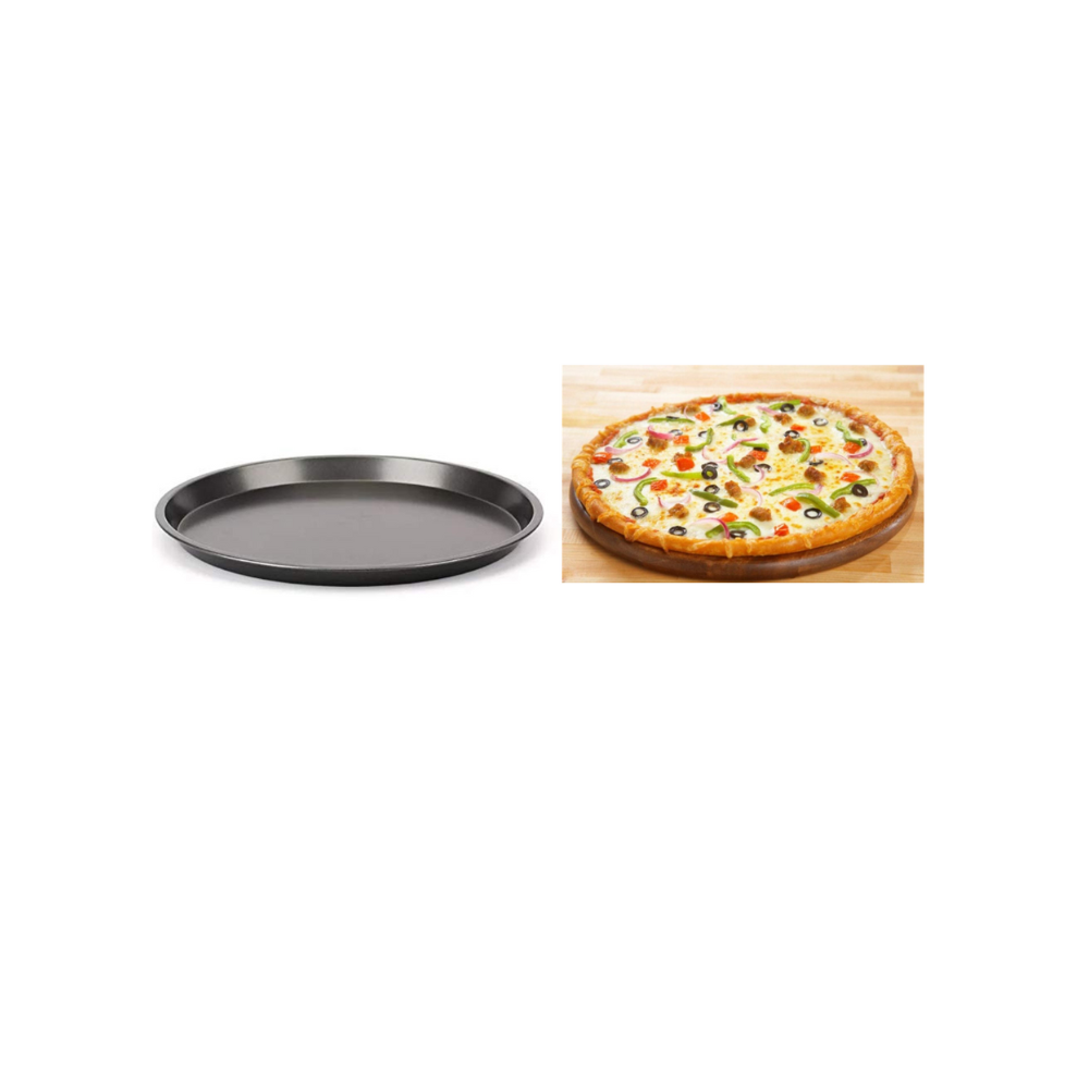 TrendyTrolley 3 Pc Cake Baking Combo Set - Round Cake Tin| Pizza Pan & Muffin Cupcake Tray Non Stick Springform Removable Bottom |Microwave Safe Moulds