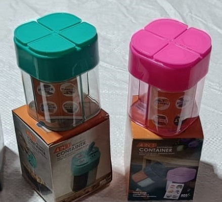 TrendyTrolley 2 Pc Spices Shaker Sprinkler Set | Spice Small Boxes Sprinkler with Labels 2 Pc Spices Jar Set