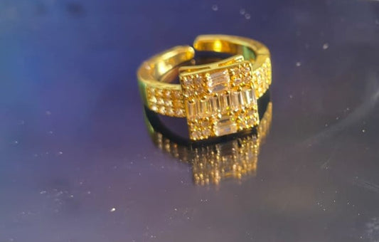 Trendy Trolley 18K Gold Plated Ring for Women | Anti-Tarnish | Stylish Ring | R-01