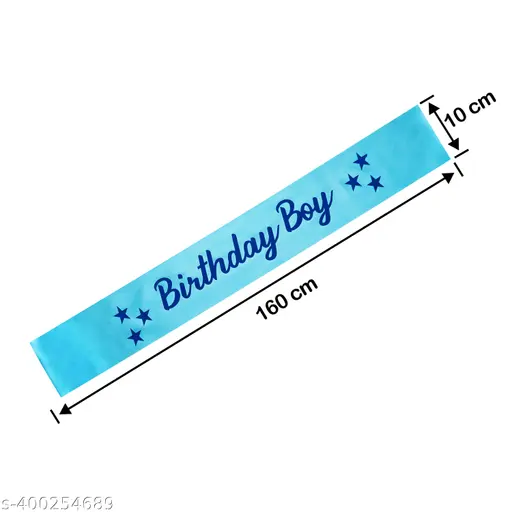 DECOFY Birthday Boy Sash Crown For Boys & Mens | Royal King Crown 2 Pc Set For Husband, Brother, Boyfriend, Friends | Birthday Sash For Boys